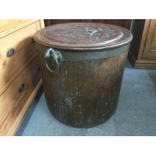 Antique  Riveted Copper Cauldron