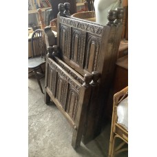 Two Antique Mahogany Single Bed Frames Make a Double