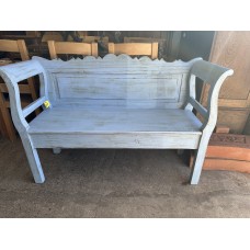 New Pale Blue Pine Bench