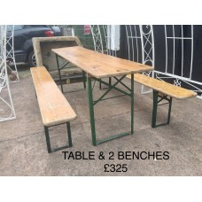 Authentic Bierkeller Table and Benches