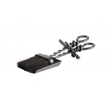 Silver Hearth Tidy Set With Hand Turned Loop Handle