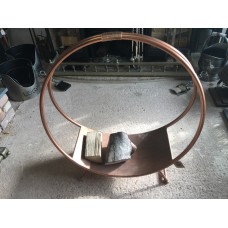 Copper Finished Round Log Display Holder
