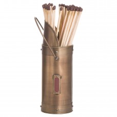 Antique Bronze Match Holder and Matches
