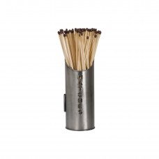 Antique Pewter Match Holder and Matches