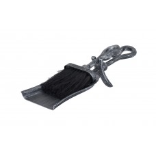 Silver Brushed Steel Crook Top Hearth Tidy 