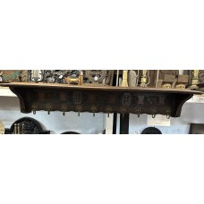 Ornate Antique Shelf with hanging hooks